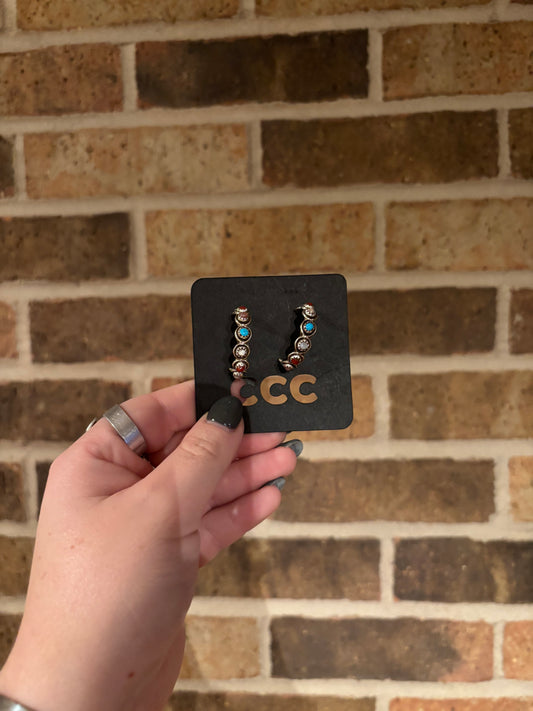 Multi-stone Hoops - Medium