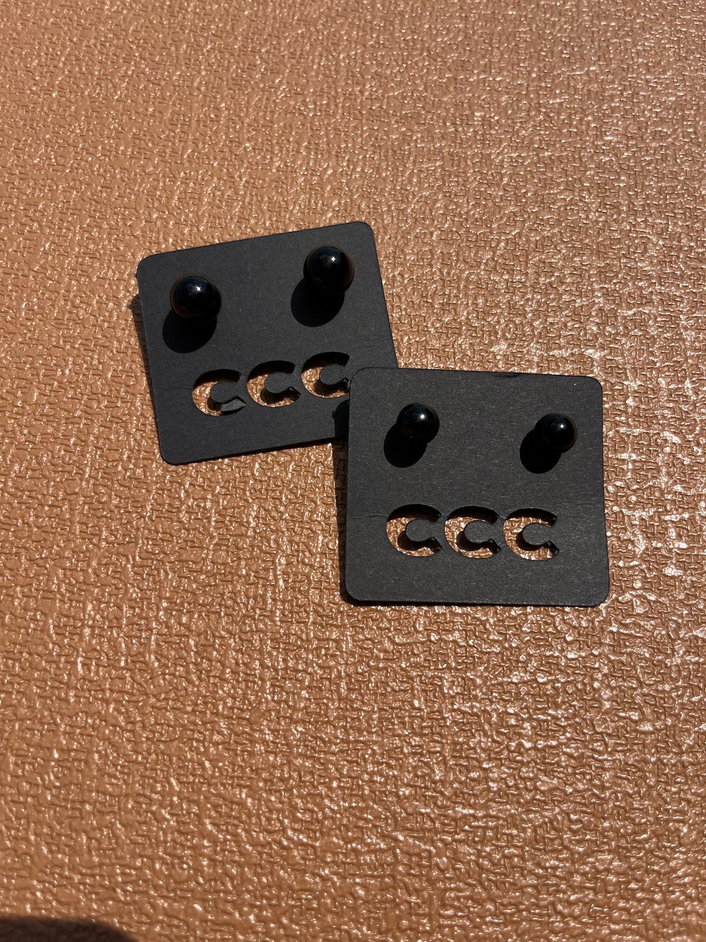 Black Onyx Ball Earrings - Two Sizes