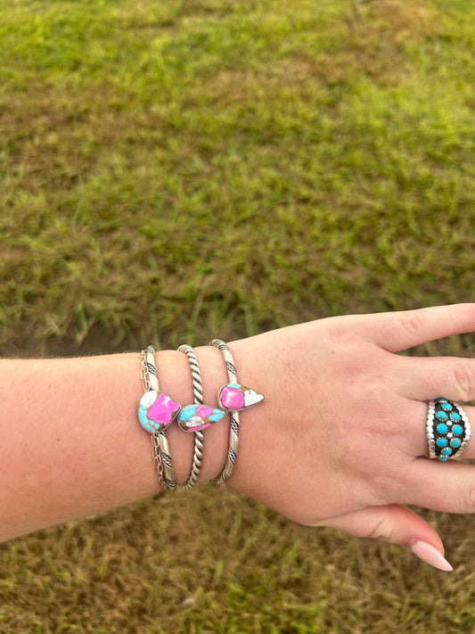 Cotton Candy Crush Twisted Band Cuff - MULTIPLE OPTIONS