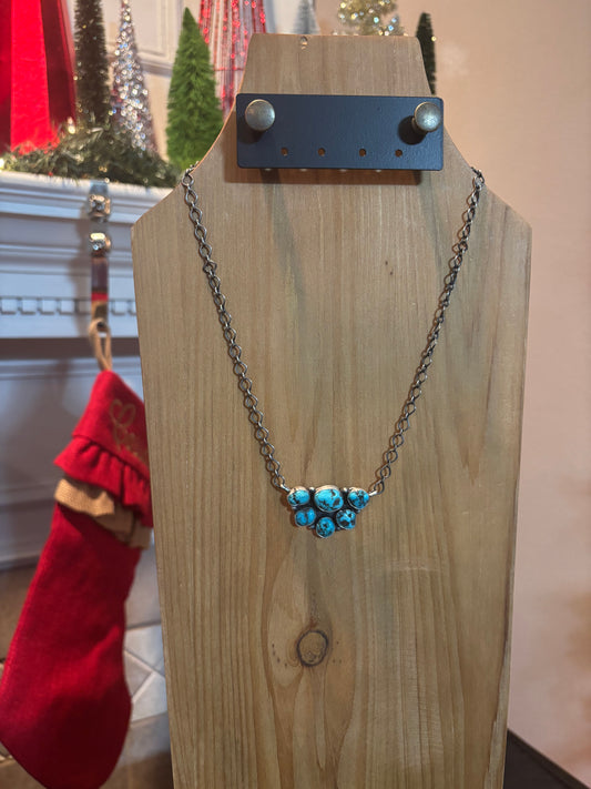 Ella Peters Turquoise 1/2 Cluster Necklace