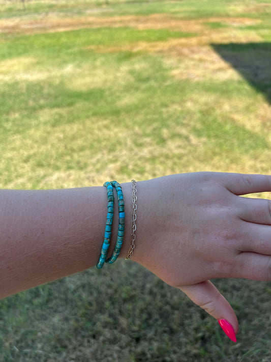 Turquoise Memory Wire Bracelet