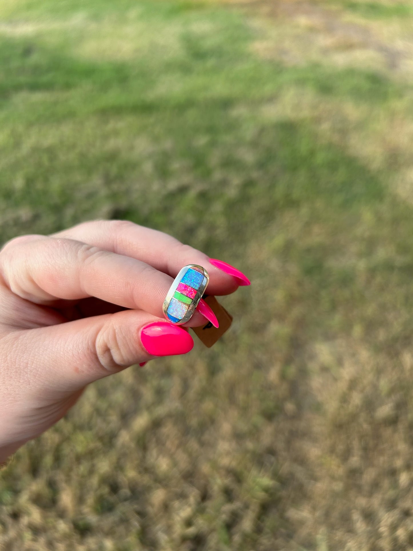 Multi-Opal Flat Ring - MULTIPLE SIZES