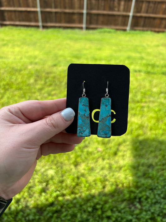 Turquoise Slab Earrings