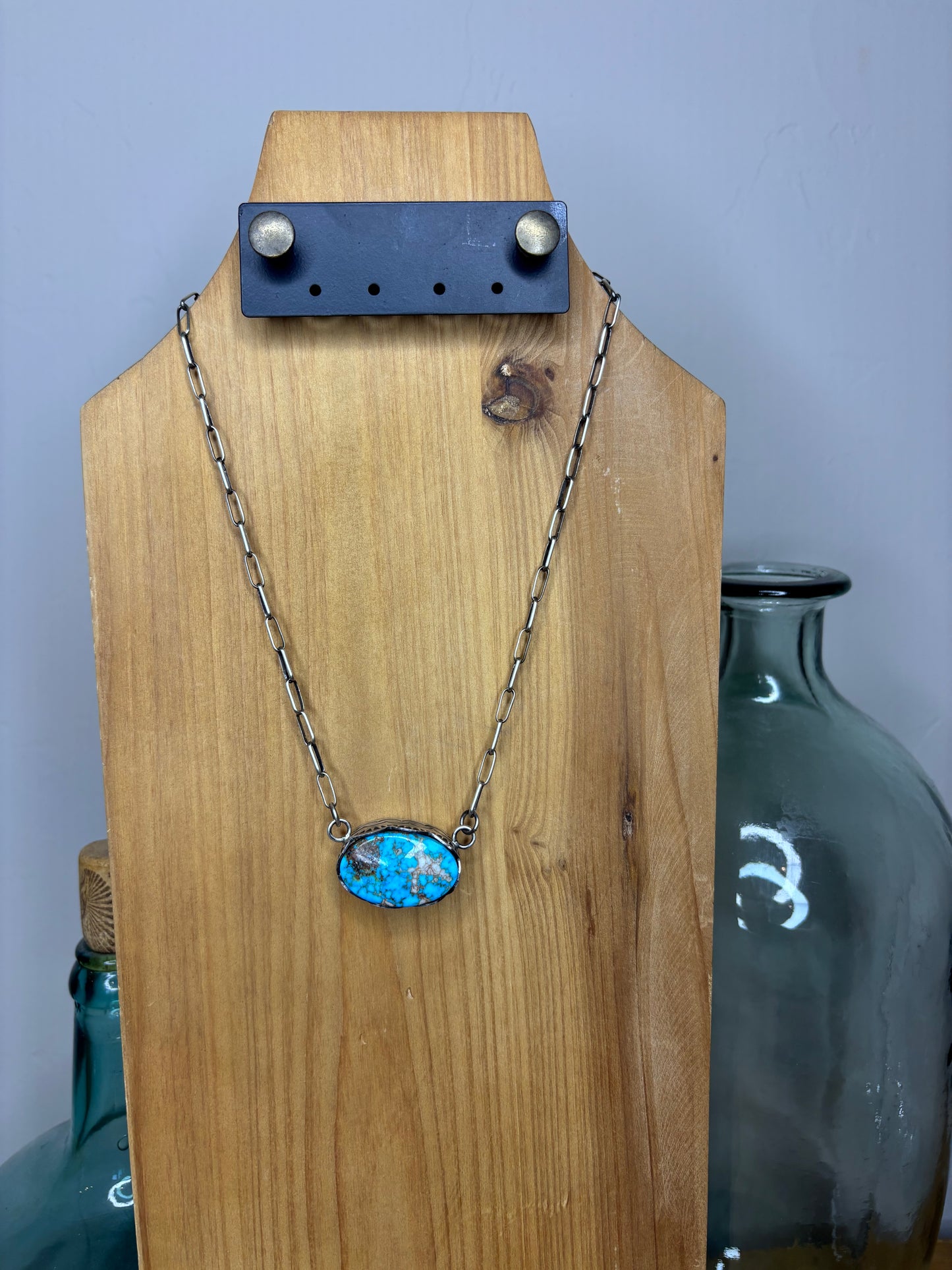 Turquoise Oval Chunky Necklace