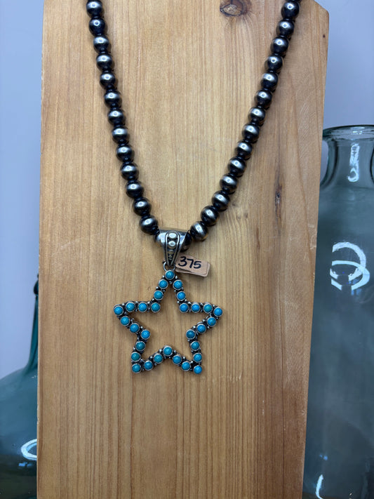 Turquoise Extra Large Star Pendant