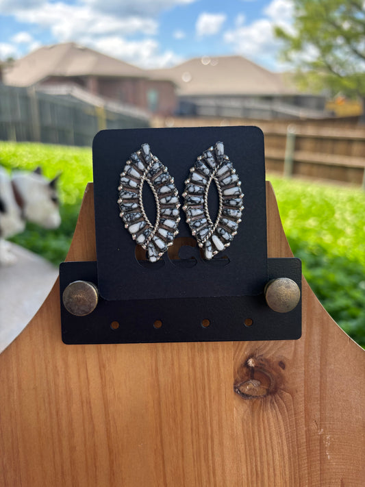 Turquoise Needle Cluster Earrings