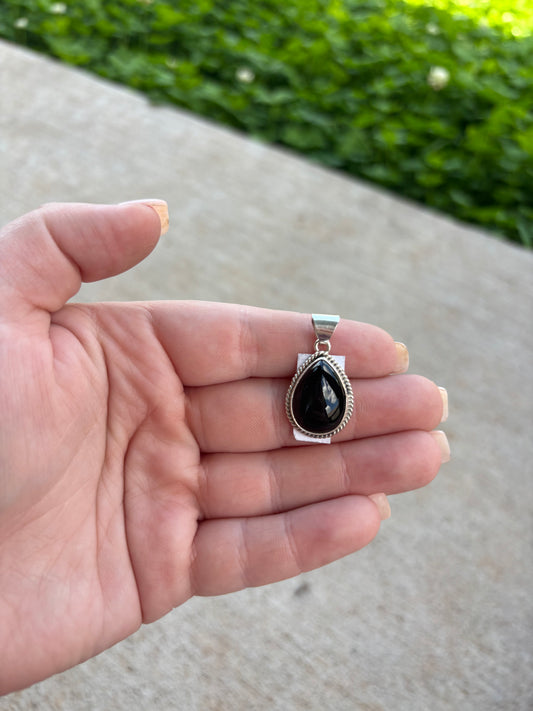 Black Onyx Mini Teardrop Pendant