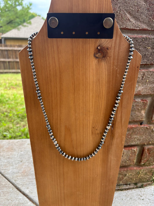 25" The Riley Sterling Silver Pearl Necklace