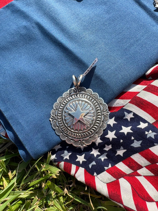 Sterling Star Stamped Pendant