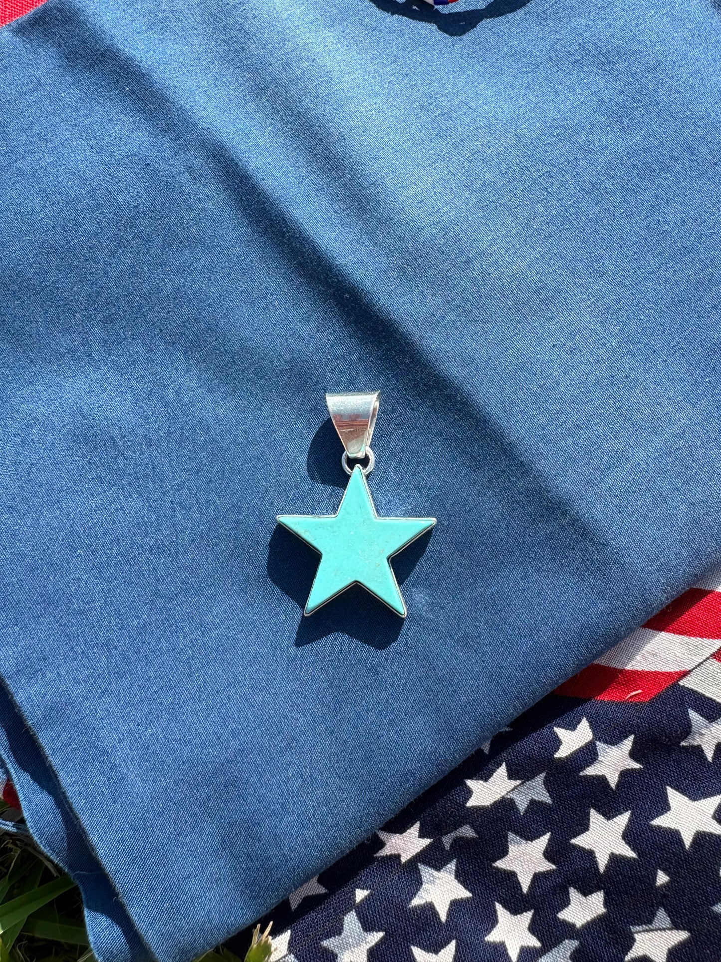 Turquoise Medium Star Pendant