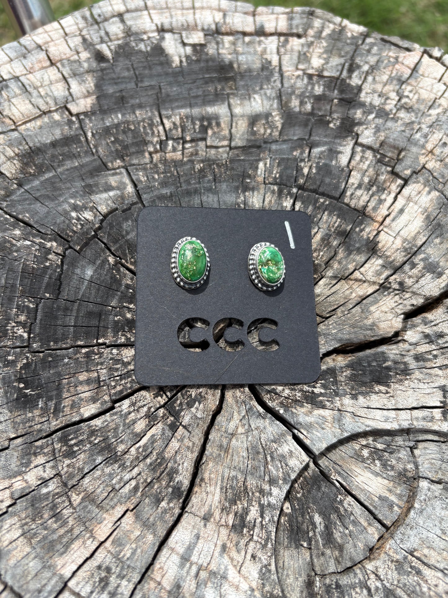 Sonoran Small Studs with Bead Border