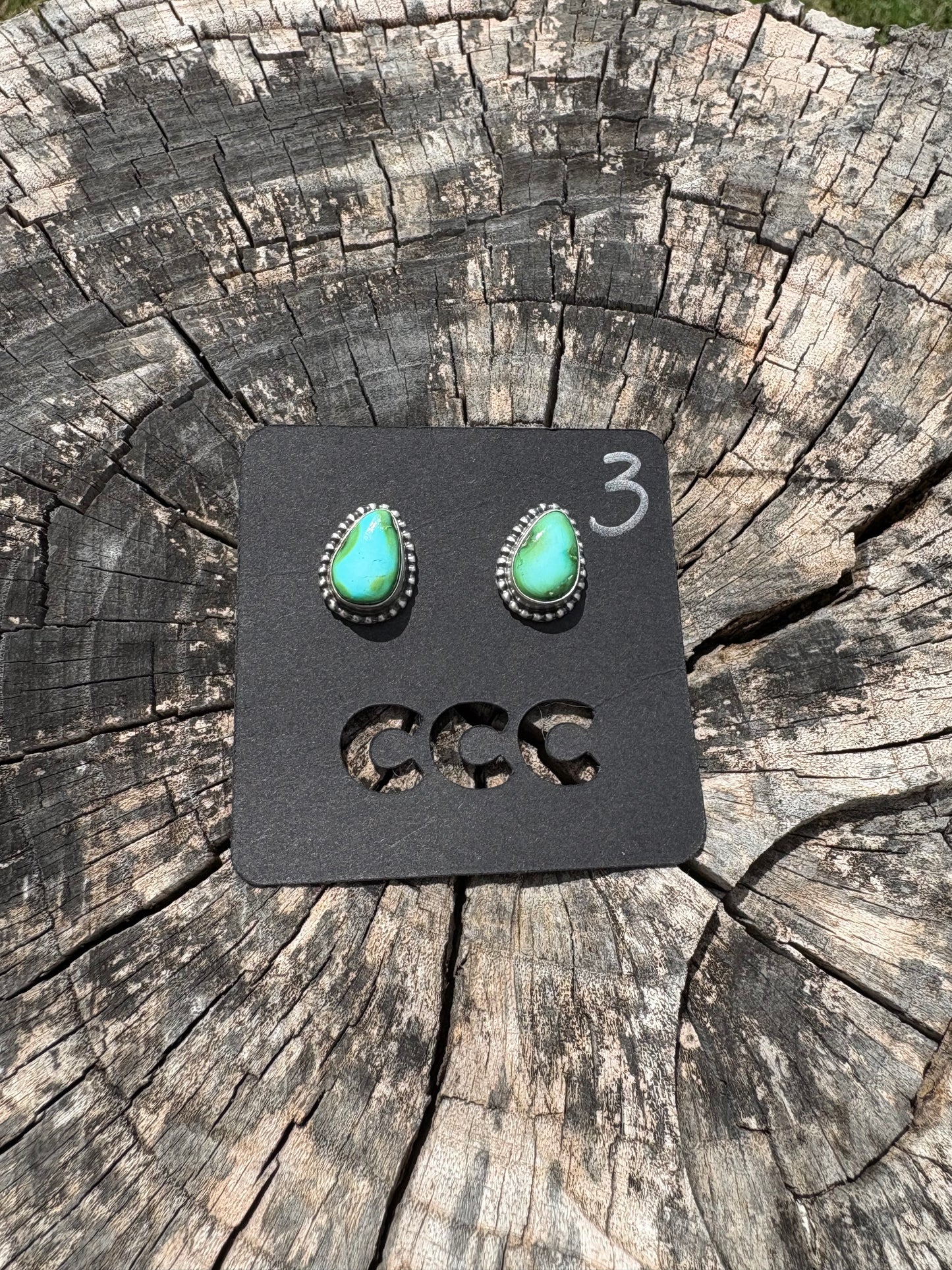 Sonoran Small Studs with Bead Border
