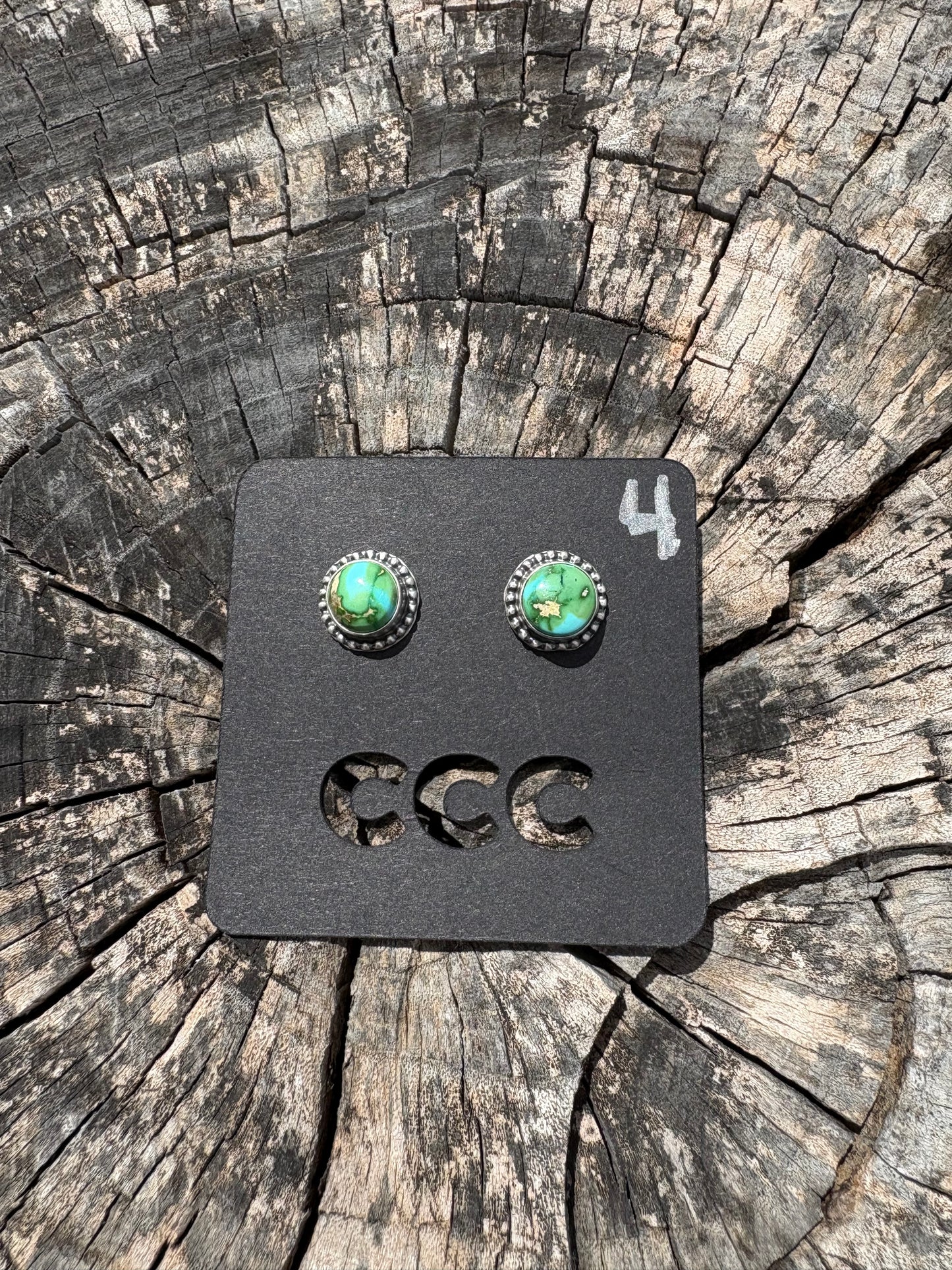 Sonoran Small Studs with Bead Border