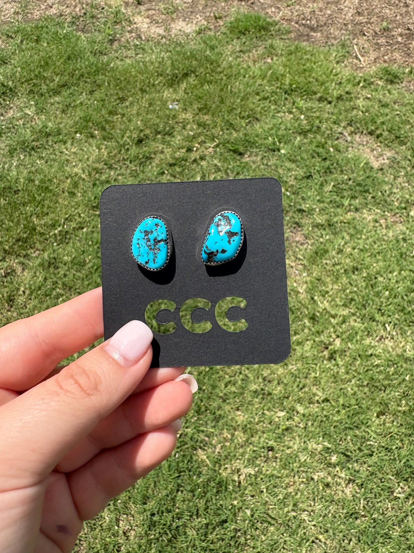 Sleeping Beauty Medium Nugget Earrings