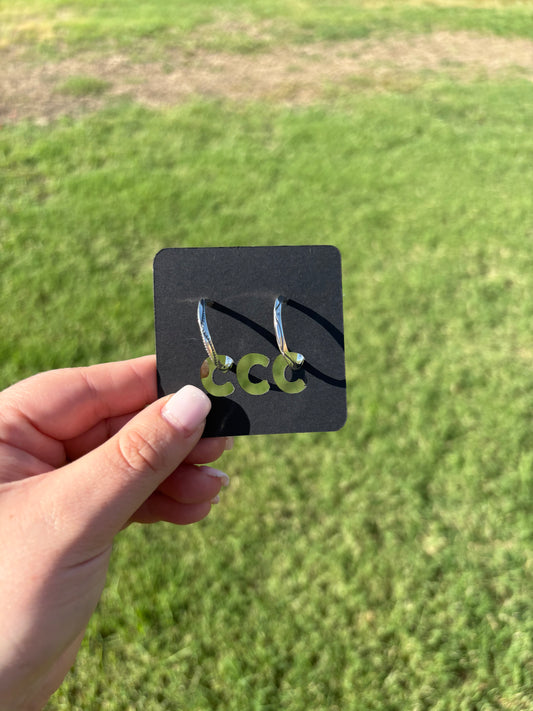 Sterling Stamped Point Hoops Medium