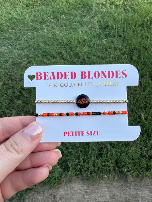 BB Oklahoma State Sprinkle Logo Bracelet Set