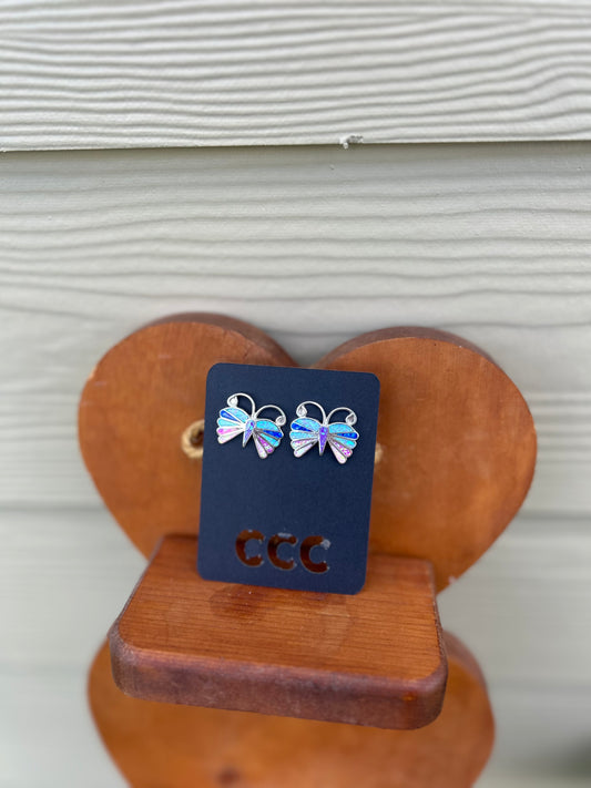 DOLLY Multi-Opal Butterfly Studs