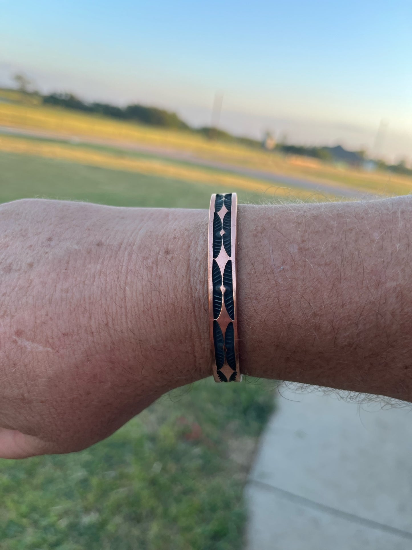 Brad Copper Stamped Cuff (Mens)