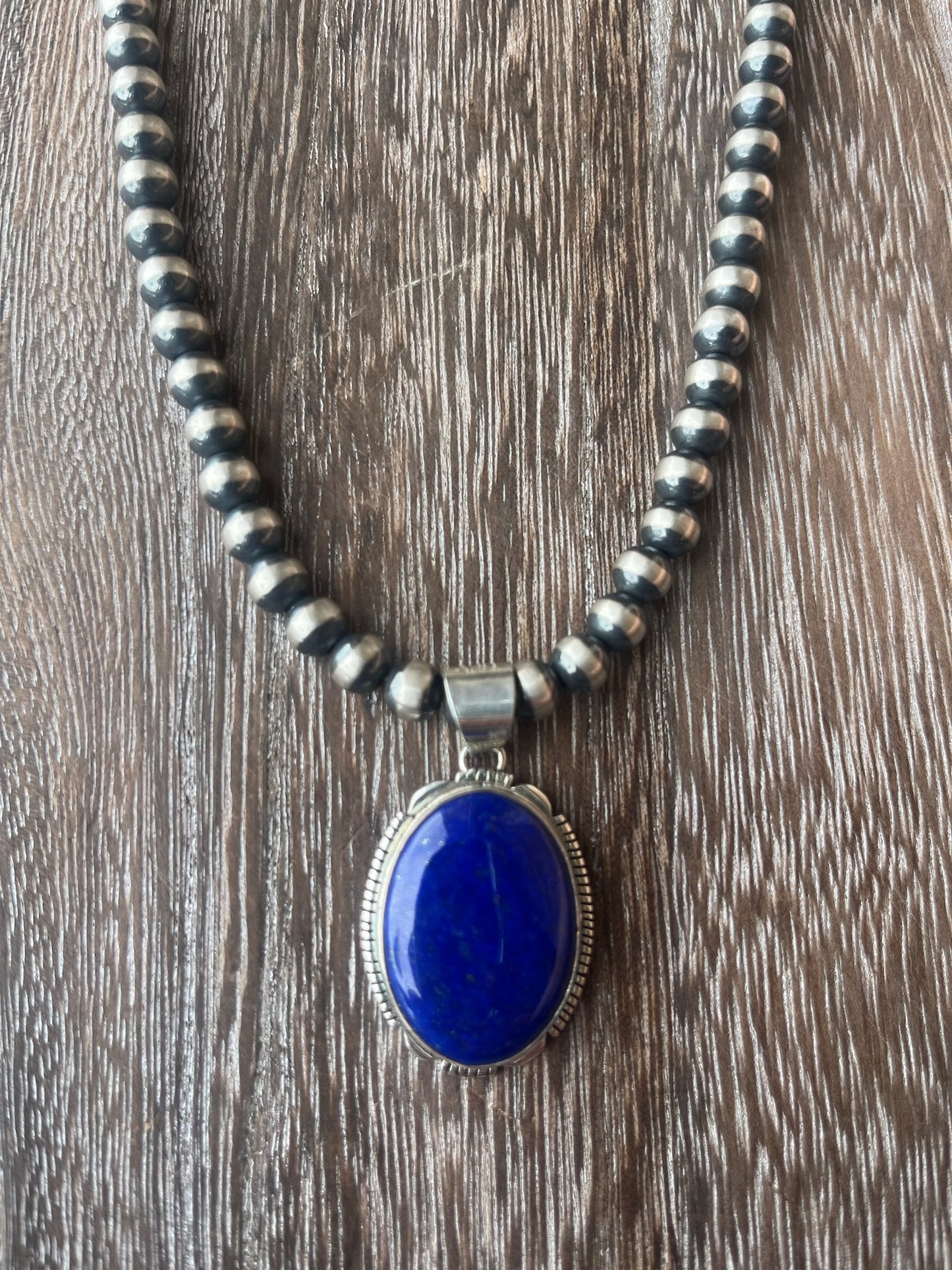Blue Lapis Oval Pendant