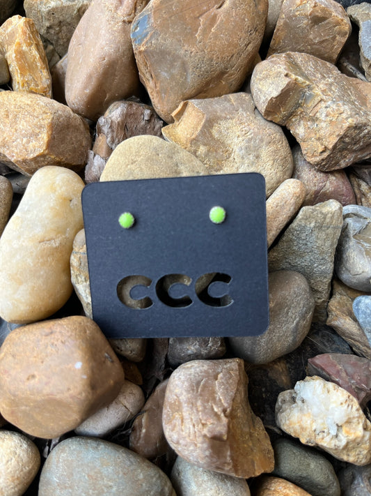 Mojave Green Extra Small Simple Circle Studs