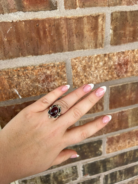 Purple Spiny with Scroll Ring - SIZE 8